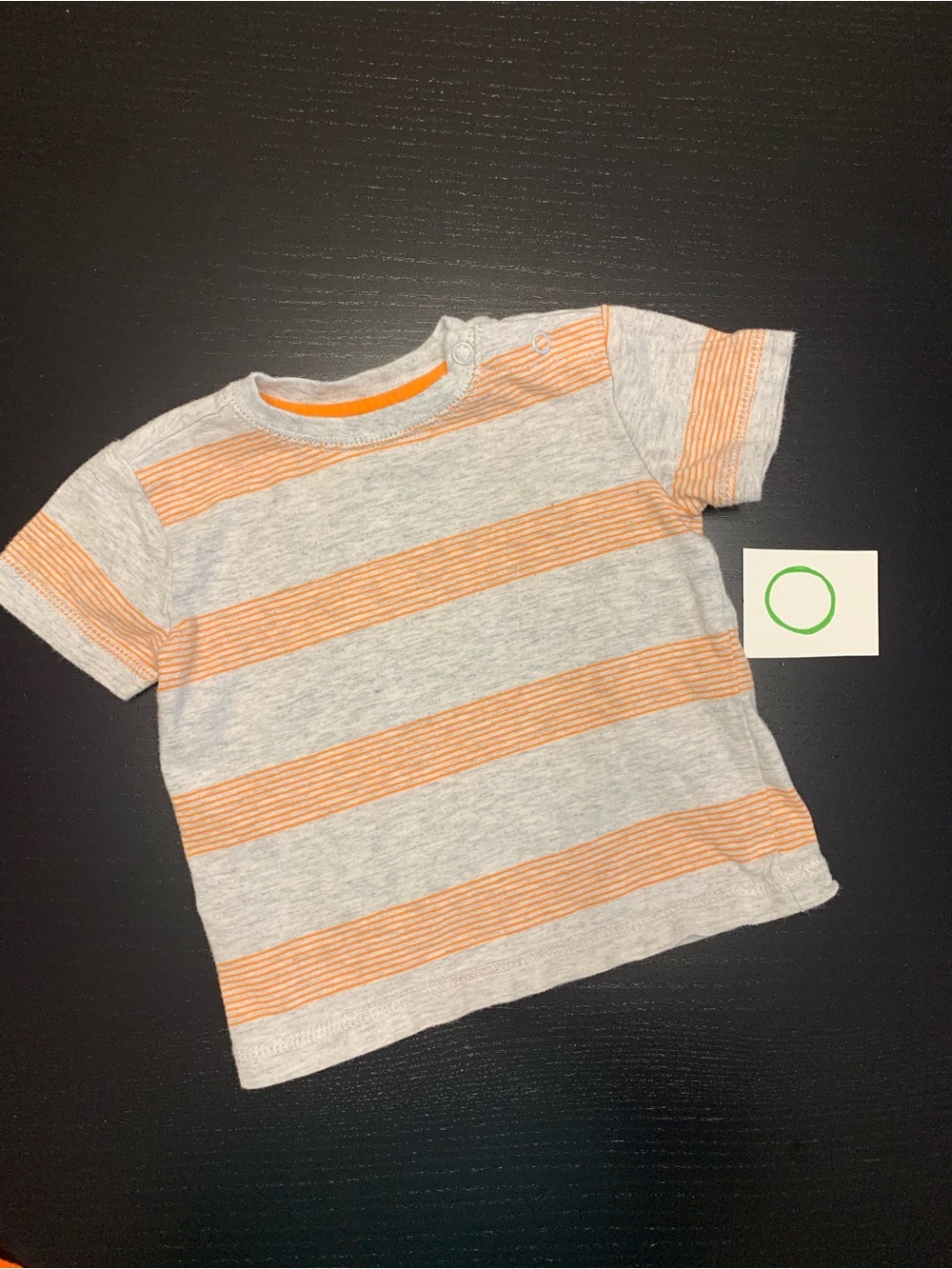 ⭐️4/$5.00⭐️ George 6-12m Grey and Orange Striped Short Sleeve Tee